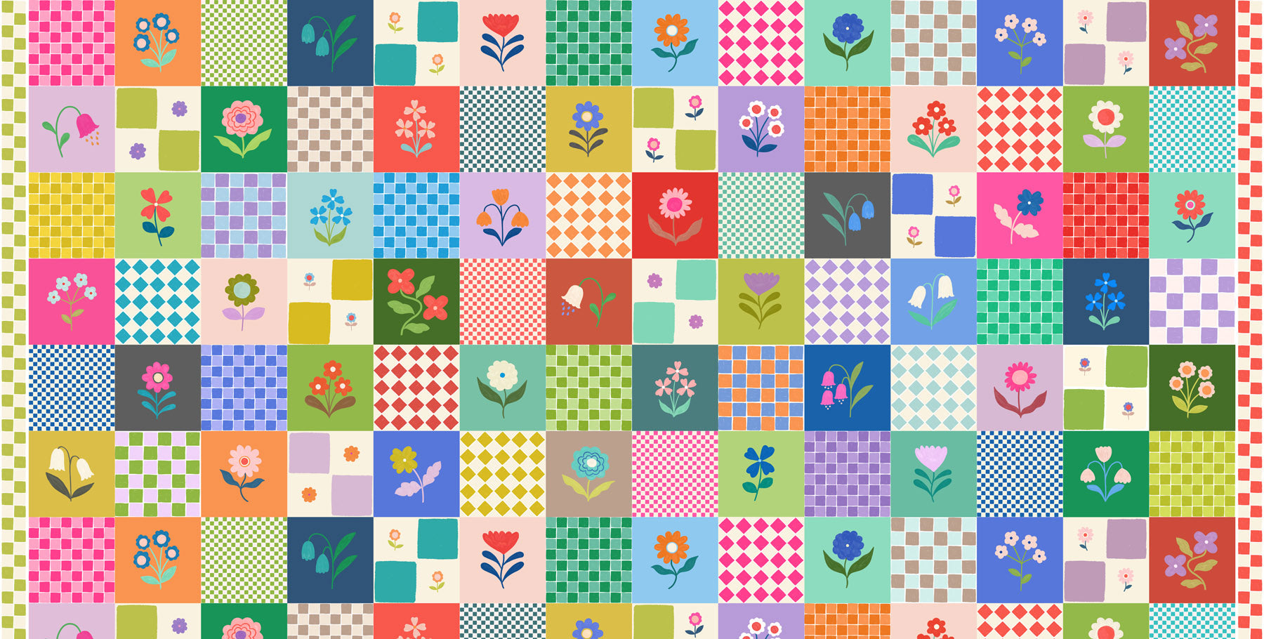 Patchwork 3in Flower Sqs - Patchwork Joy